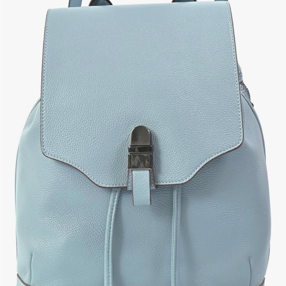 NWOT Genuine Leather Women Backpack/Purse - Soft Blue